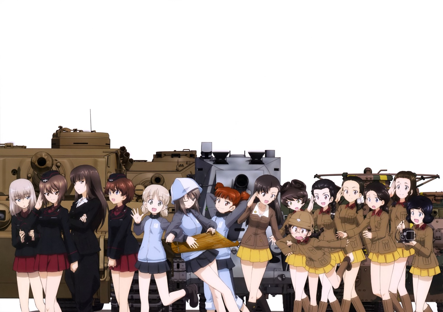 akaboshi_koume aki_(girls_und_panzer) business_suit fukuda_(girls_und_panzer) girls_und_panzer hamada_(girls_und_panzer) hosomi_(girls_und_panzer) ikeda_(girls_und_panzer) itsumi_erika megane mika_(girls_und_panzer) mikko_(girls_und_panzer) nagura nishi_kinuyo nishizumi_maho nishizumi_shiho tamada_(girls_und_panzer) teramoto_(girls_und_panzer) uniform