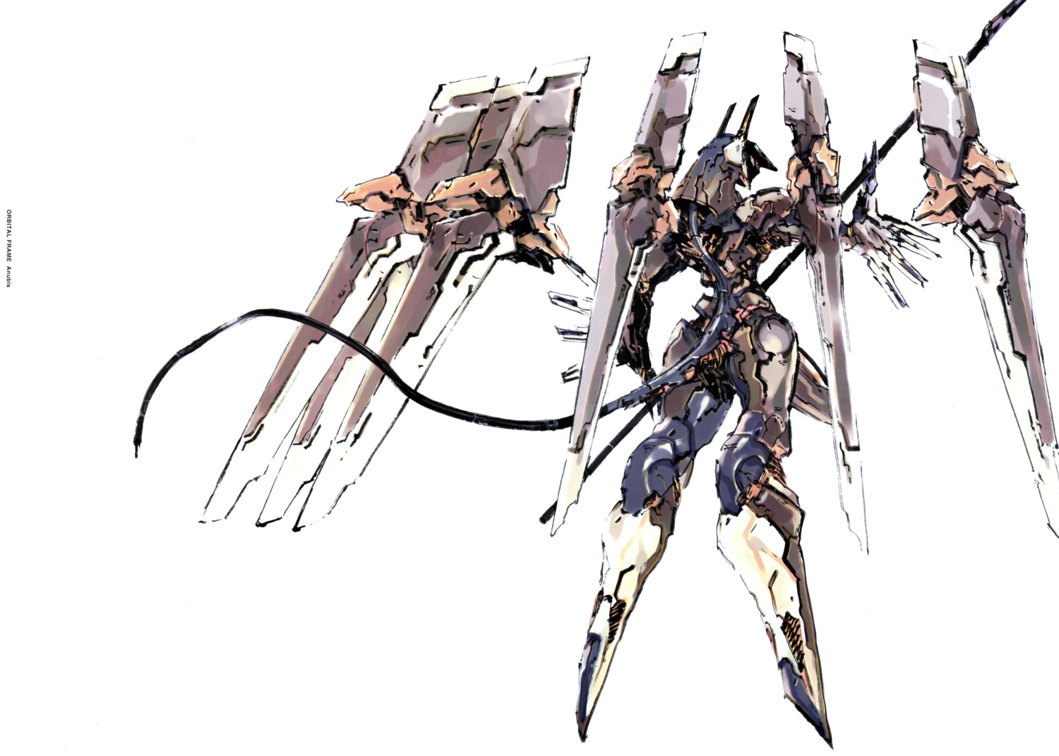 anubis anubis:_zone_of_the_enders mecha shinkawa_yoji tail weapon wings zone_of_the_enders