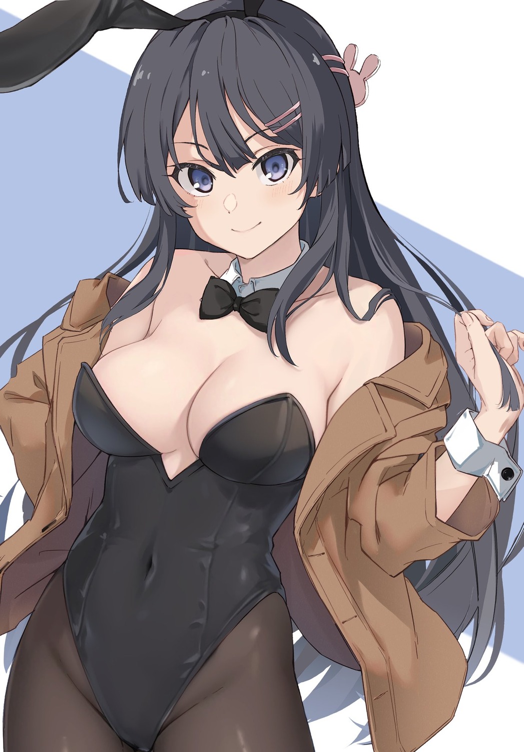 animal_ears bunny_ears bunny_girl no_bra pantyhose rauto sakurajima_mai seishun_buta_yarou