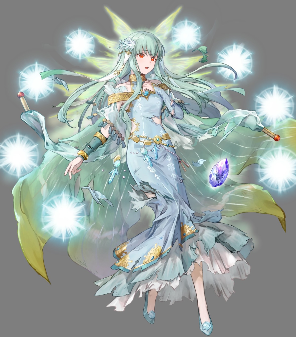 azu-taro dress fire_emblem fire_emblem:_rekka_no_ken ninian nintendo torn_clothes