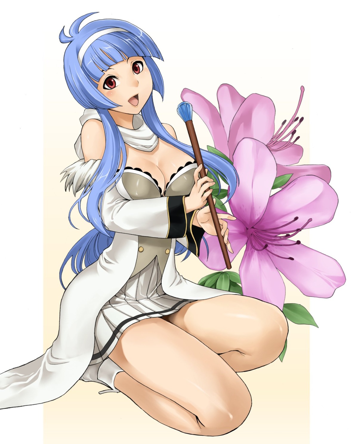 cleavage hakaba quiz_magic_academy satsuki_(quiz_magic_academy)