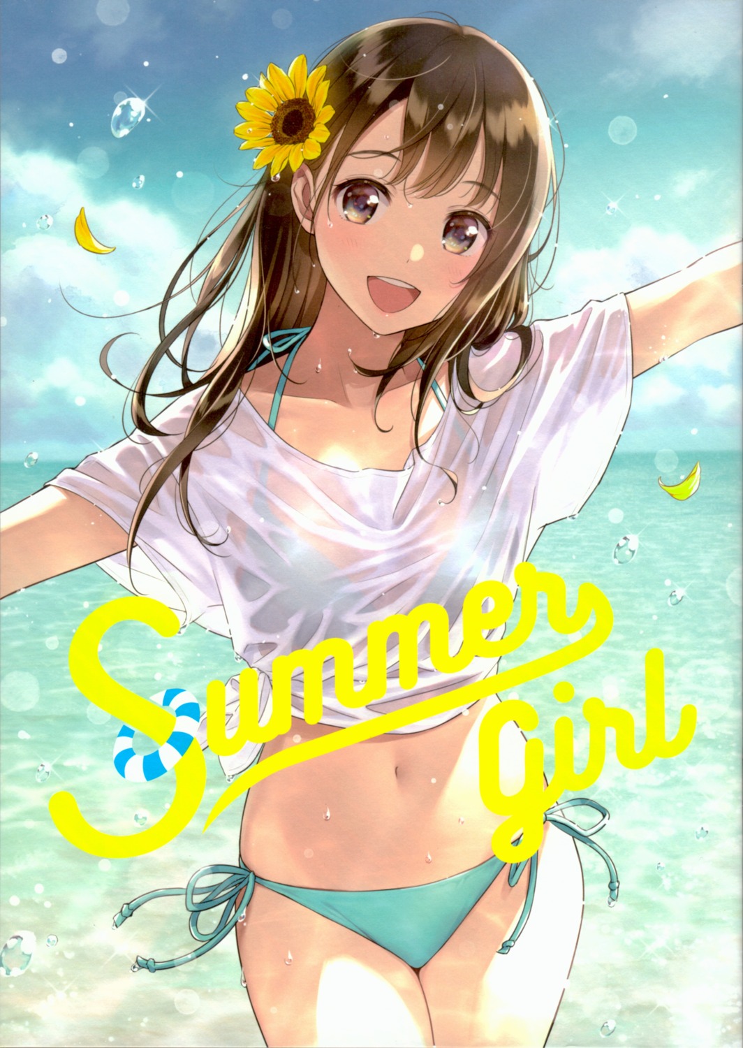 bikini canvas morikura_en see_through swimsuits wet wet_clothes