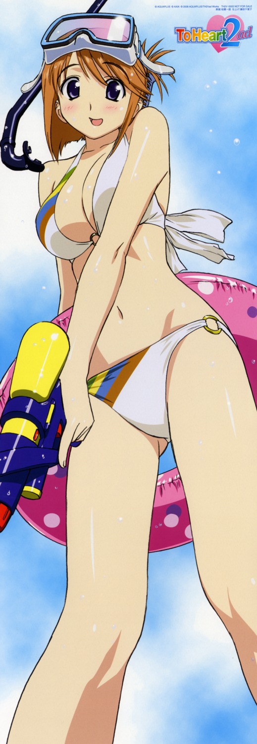 bikini cleavage komaki_manaka stick_poster swimsuits to_heart_(series) to_heart_2 to_heart_2_another_days