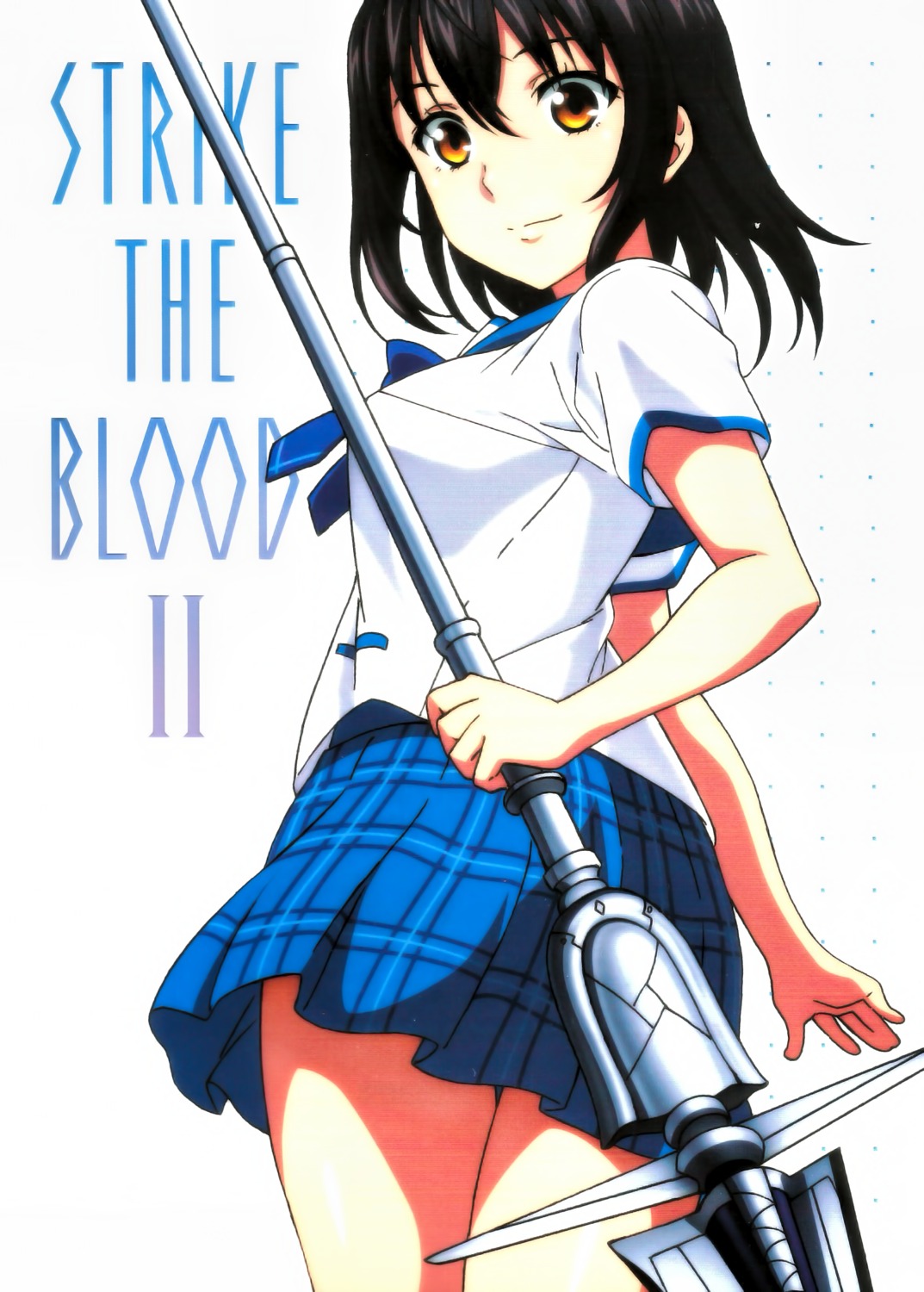 himeragi_yukina paper_texture seifuku strike_the_blood strike_the_blood_ii weapon