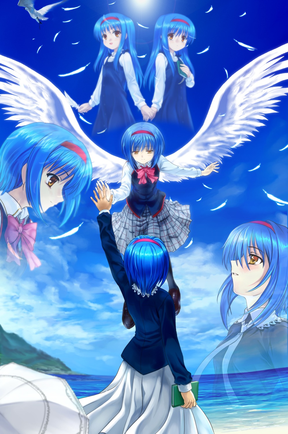 little_busters! moonknives nishizono_mio seifuku wings