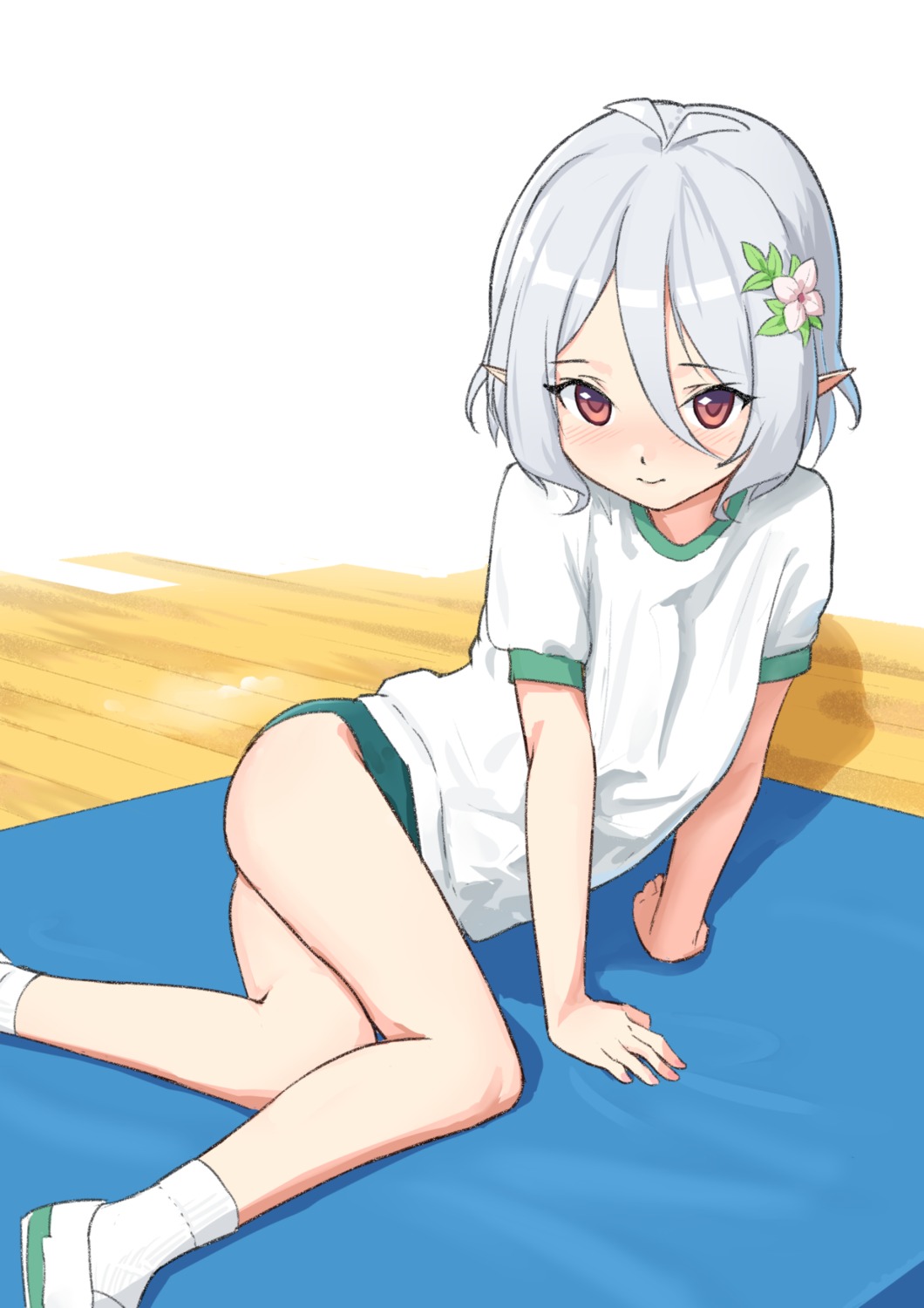 buruma gym_uniform kokkoro loli pointy_ears princess_connect princess_connect!_re:dive shin_(shincrz)