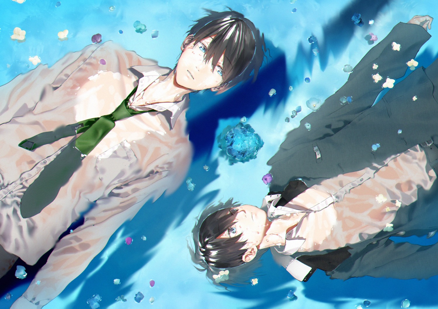 free! hana_bell_forest high_speed! male nanase_haruka seifuku