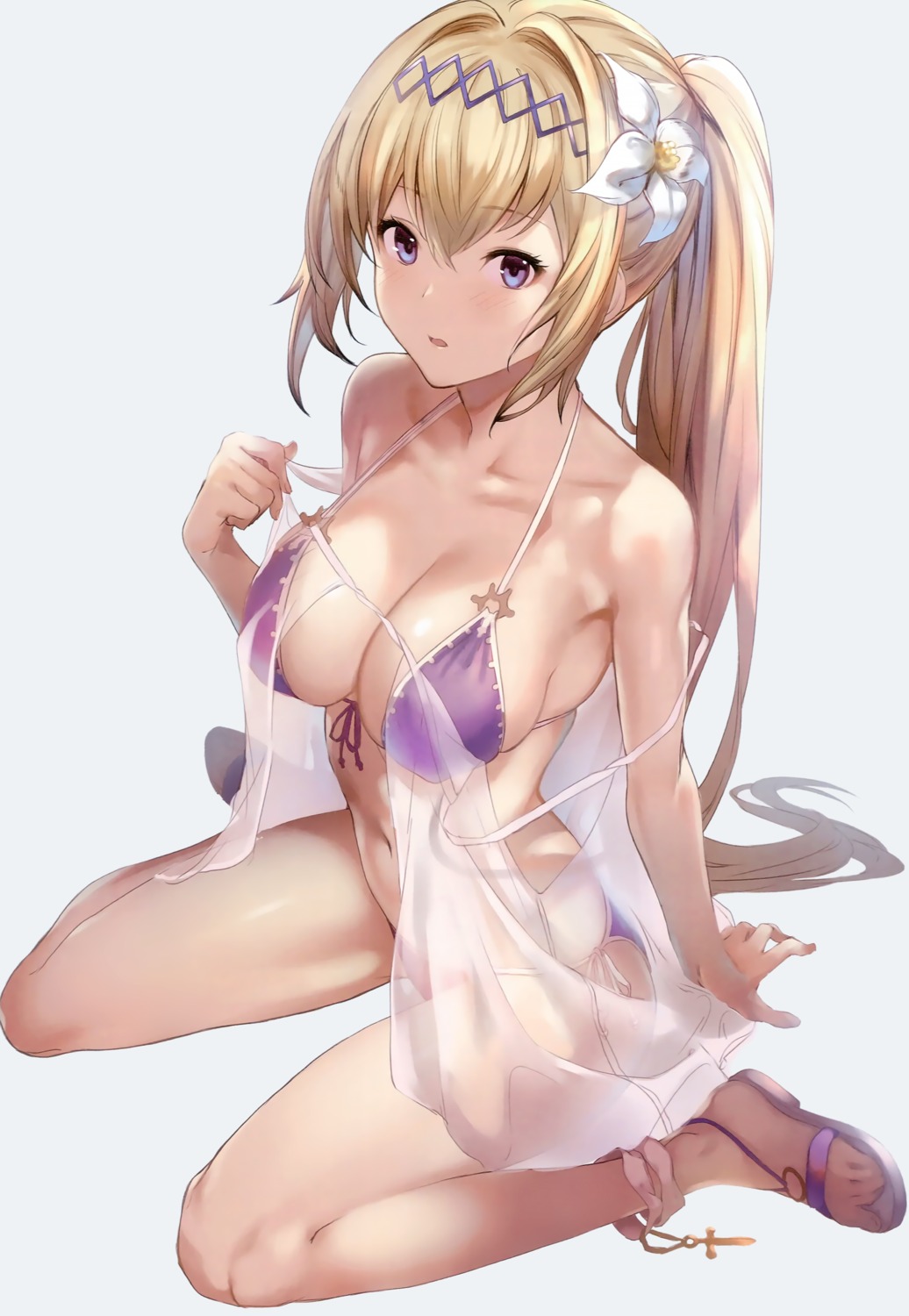 bikini granblue_fantasy jeanne_d'arc jeanne_d'arc_(granblue_fantasy) possible_duplicate see_through sola_(solo0730) swimsuits