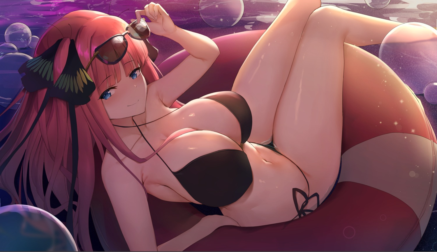 5-toubun_no_hanayome bikini megane nakano_nino swimsuits vira_(viral1112) wet