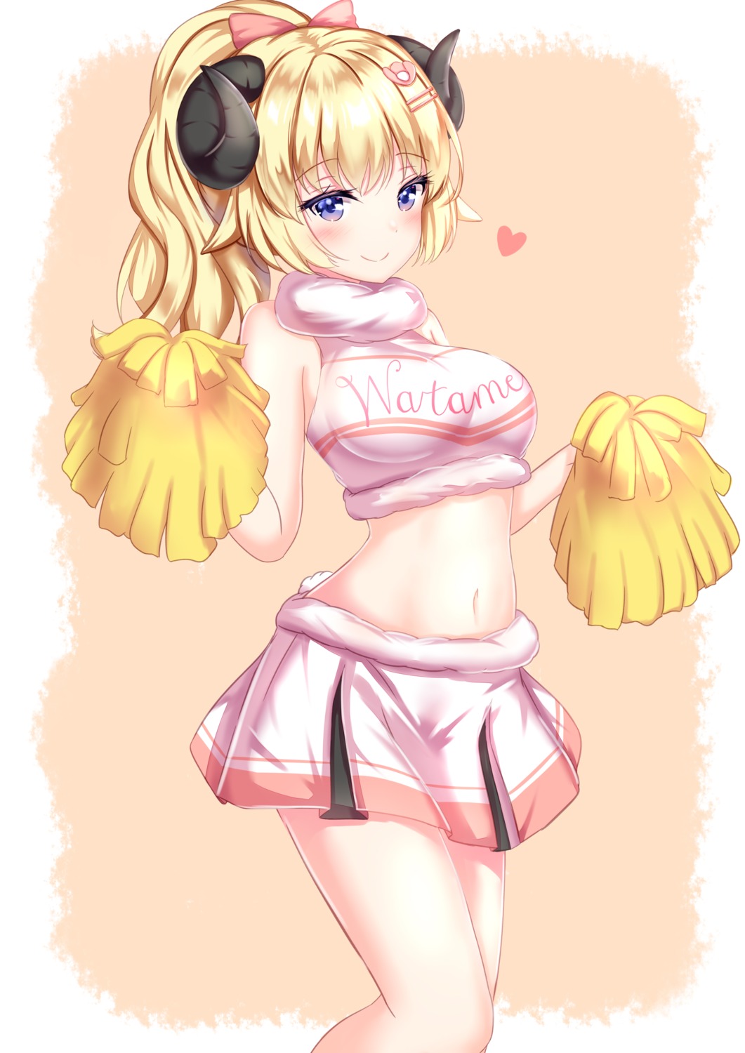 cheerleader hololive horns tsunomaki_watame yuano