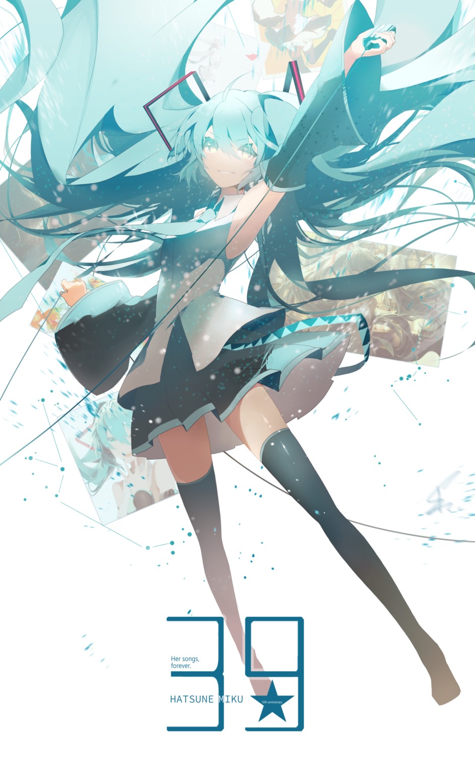 hatsune_miku saihate thighhighs vocaloid