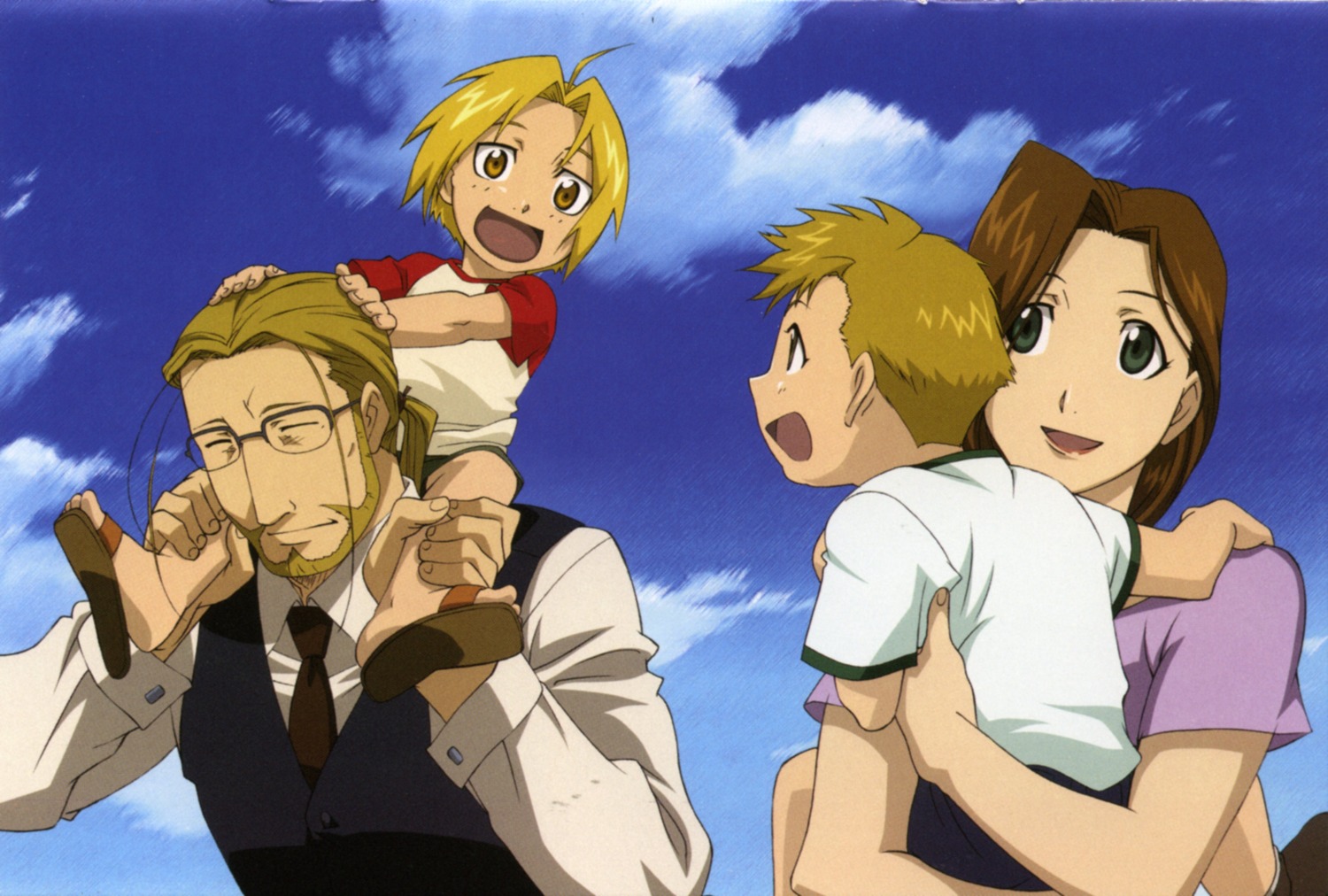 alphonse_elric edward_elric fullmetal_alchemist komori_kaori trisha_elric van_hohenheim