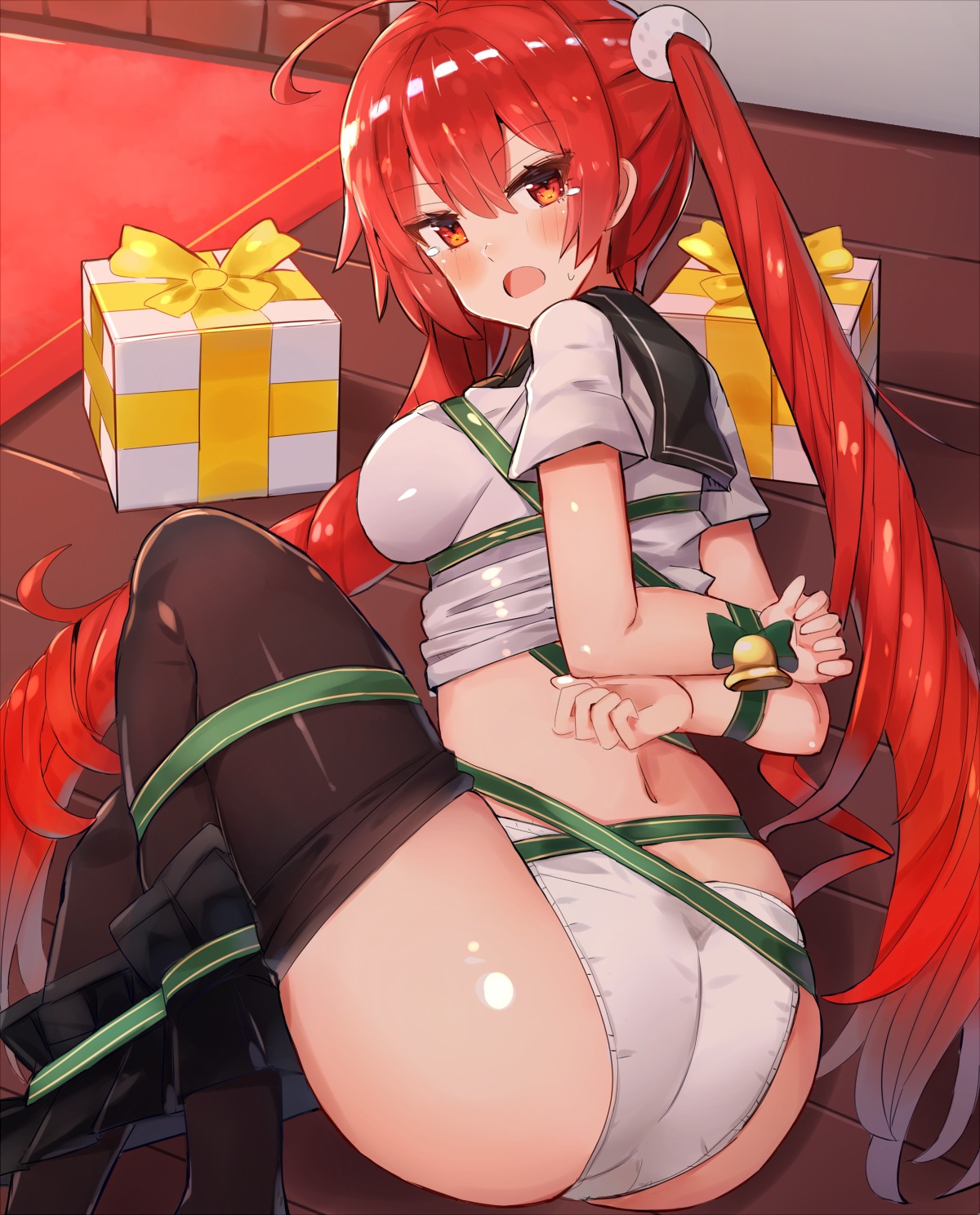 ass azur_lane bondage honolulu_(azur_lane) pantsu pantyhose seifuku xenonstriker