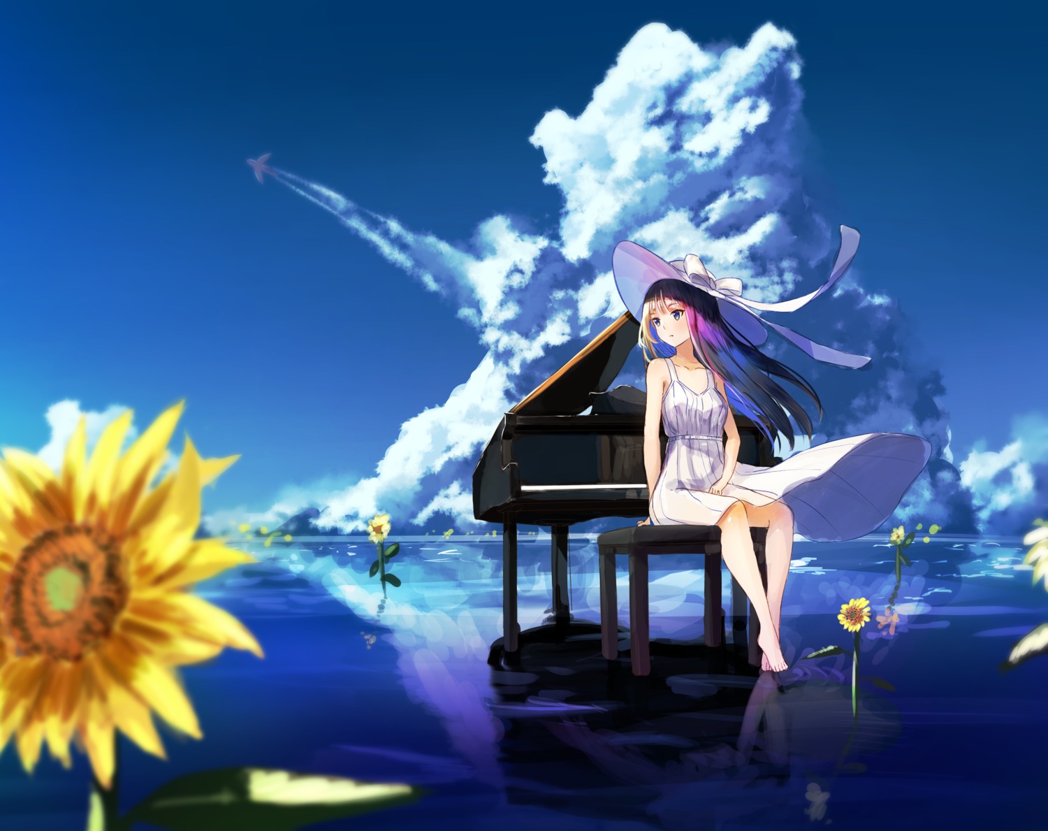 dress rei_(farta_litia) skirt_lift summer_dress