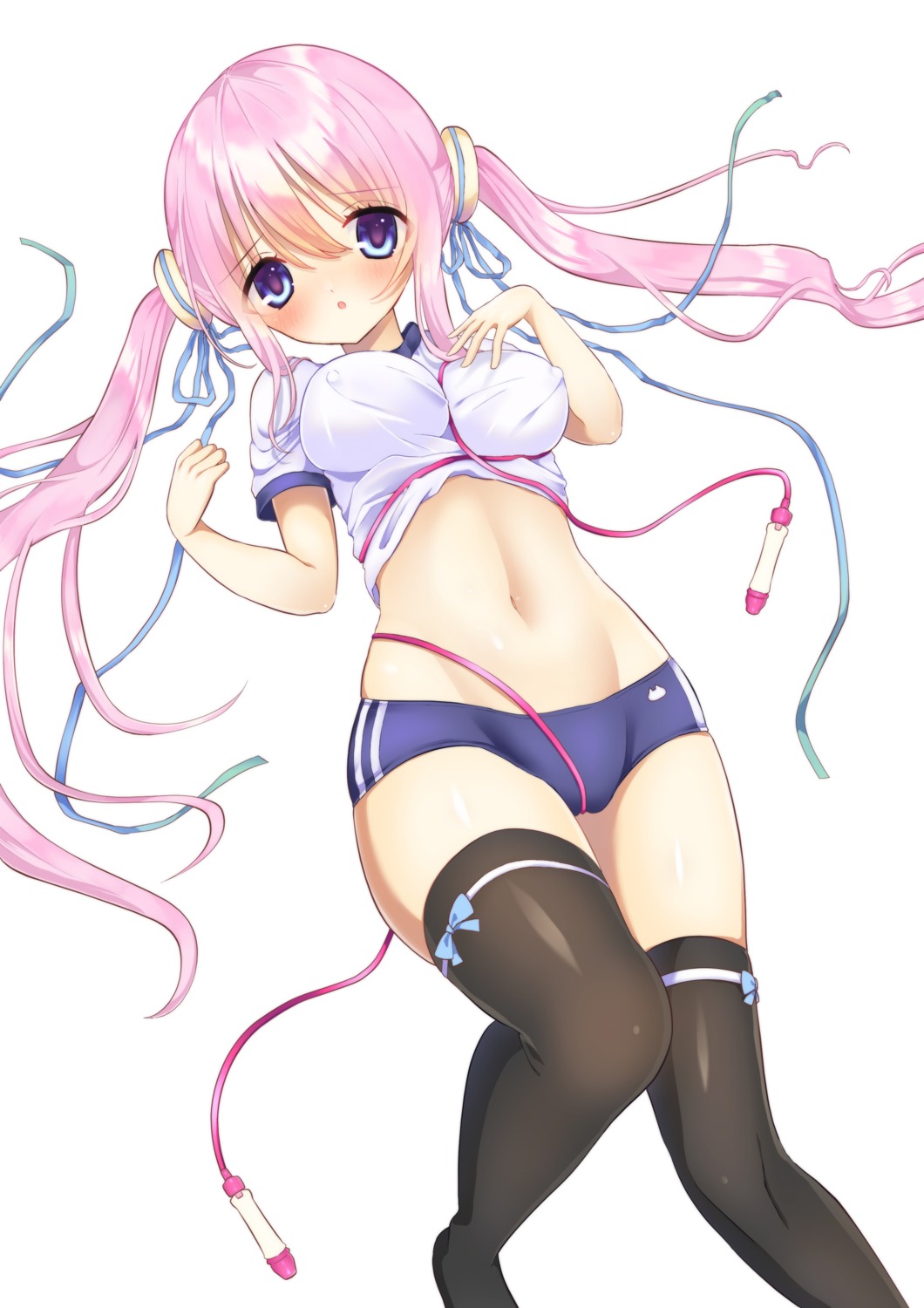 buruma erect_nipples garter gym_uniform shirt_lift tagme thighhighs